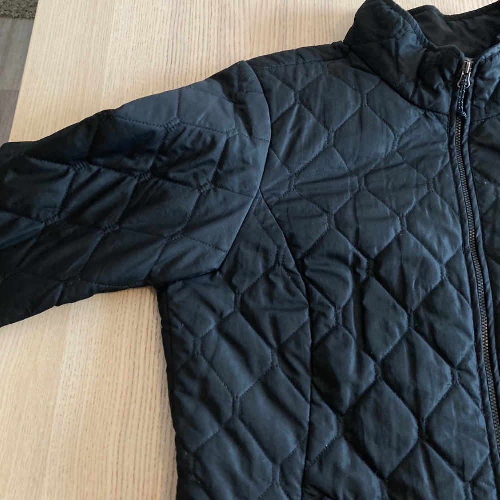 Eddie Bauer Jacket Womens L Black Quilted Puffer Full Zip Mock Neck Lightweight - Picture 12 of 14